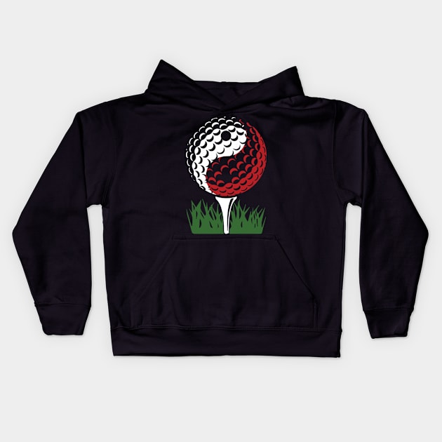 yin and yang golf Kids Hoodie by Zluenhurf